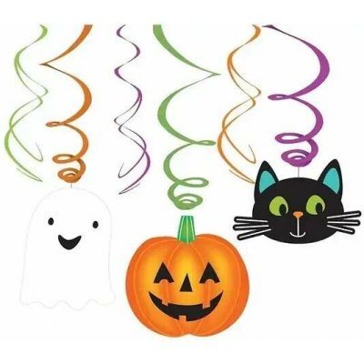 Závěsné spirály lesklé Halloween – Zboží Mobilmania