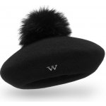 Krumlovanka dámský baret s bambulí W-0005/018 černý – Hledejceny.cz