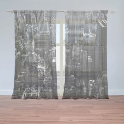 Sablio Záclony Mrakodrapy 3: 2ks 150x250cm – Hledejceny.cz