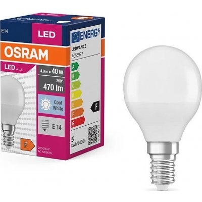Osram 4058075147911 žárovka LED bílá neutrální E14 230VAC 470lm P 5,5W 4000K – Zboží Živě