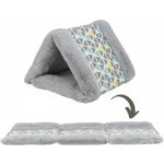 Trixie Plyšový stan/jeskyňka SUNNY pro králíčky morčata 44 x 33 x 40 cm šedá – Sleviste.cz