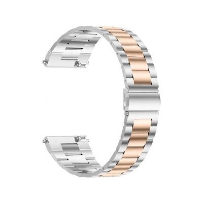 Mobilly univerzální řemínek kovový, článkový, 20 mm, zlato stříbrný 620 Silver rose gold 20mm DSG-18-00T