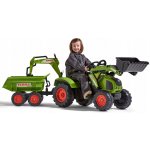 FALK Šlapací traktor 1010 Claas Axos s nakladačem rypadlem – Zbozi.Blesk.cz