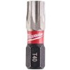 Bity Milwaukee 4932471585 bit TORX BO40 s otvorem 25mm IMPACT DUTY torzní zona 1ks