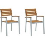 Omaxi 784568 Zahradní křeslo 2 ks Hnědá 56 x 57 x 87 cm – Hledejceny.cz