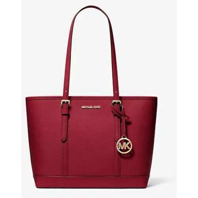 Michael Kors dámská kožená kabelka Jet Set Travel Small vínová – Hledejceny.cz