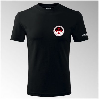 Tričko s potiskem Templář 6T černá – Zboží Dáma