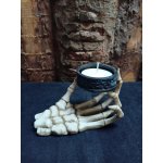 Svícen na čajovou svíčku Kostra ruky – Zboží Mobilmania