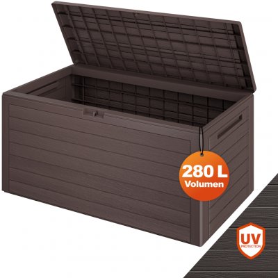 Casaria Box Woody 280L hnědý – Hledejceny.cz