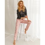 dámské bavlněné dlouhé s nápisem Love Grafit/růžová – Zboží Dáma