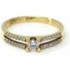 Prsteny Pattic prsten ze žlutého zlata se středovým zirkonem a zirkony PR351022601