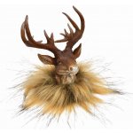 WURM Dekorace hlava jelena s umělou kožešinou 8x11x10 cm – Zboží Dáma