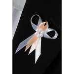 Svatební mašlička malá, laděná do bílo meruňkové barvy – Zboží Dáma