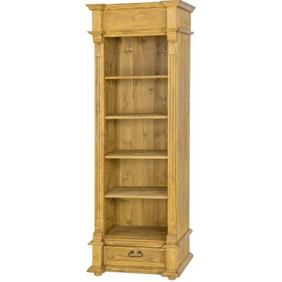 Nábytek z lesa - NZL-KN701 Knihovna masiv Rustikal - 67x195x48 cm – Sleviste.cz