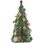 J-Line by Jolipa Červeno-zelený strom s ozdobami Xmas Tree - 21*33*63 cm - J-Line by Jolipa – Hledejceny.cz