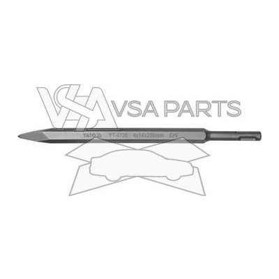 YATO Sekáč špičatý SDS+, 4 x 14 x 250 mm – Zboží Mobilmania