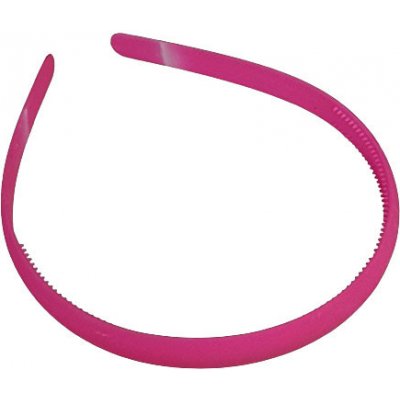 Plastová matná čelenka rovná 1.2cm - růžová – Zboží Dáma