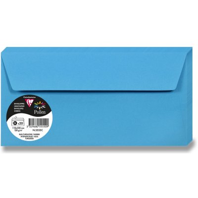 Clairefontaine - obálka - DL, samolepicí, 20 ks, modrá – Zboží Dáma