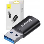 Baseus ZJJQ000001 Ingenuity Mini OTG Adaptér z USB-A na USB-C Black 6932172605643 – Zboží Živě