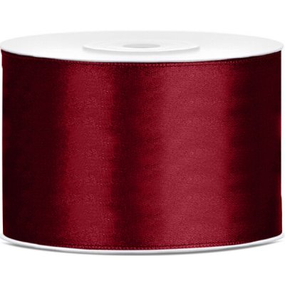 Partydeco stuha saténová 50mm, 25m tmavě červená – Zboží Dáma