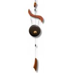 Feng Shui zvonkohra - Harmonie větru z kovu a dřeva, délka 70 cm, průměr gongu 12 cm – Hledejceny.cz