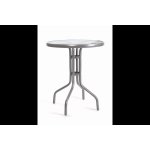 HAPPY GREEN Stolek kovový se skleněnou deskou prům.60 cm, výška 70 cm – Zboží Dáma