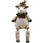 Dekorace sedící vánoční ovečka 7*7*10 cm