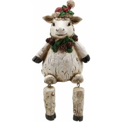 Dekorace sedící vánoční ovečka 7*7*10 cm