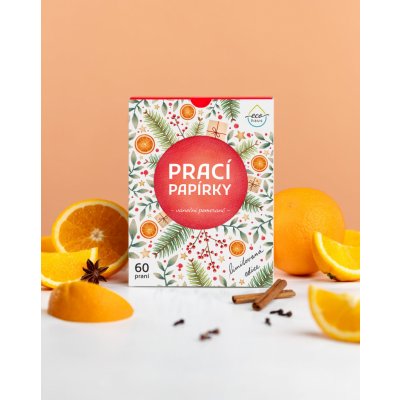 EcoHaus Limitovaná edice: prací papírky 60 praní vánoční pomeranč – Zboží Dáma