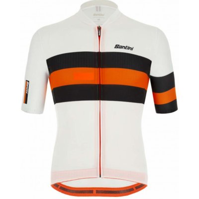 Santini s krátkým rukávem SLEEK BENGAL bílá/oranžová/černá