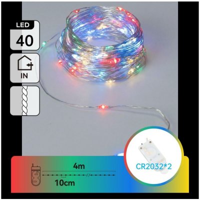 Aigostar B.V. Aigostar - LED Vánoční řetěz 40xLED/2x3V 4m multicolor B10303K12 – Hledejceny.cz