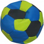 Fitmania Fotbalový míč XXL + podnožník vzor 31 zeleno modro černá – Zboží Mobilmania