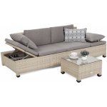 ROHOVÁ RATANOVÁ SÚPRAVA Home&Garden MILANO 2 W 1 BEIGE / BEIGE – Zboží Mobilmania