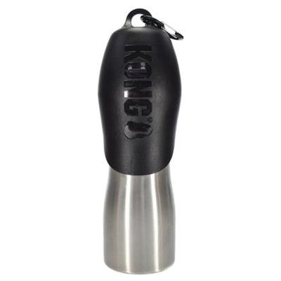 KONG H2O Fľaša na vodu nerezová pre psa 740 ml 25 oz Stainless Steel Bottle Black – Hledejceny.cz