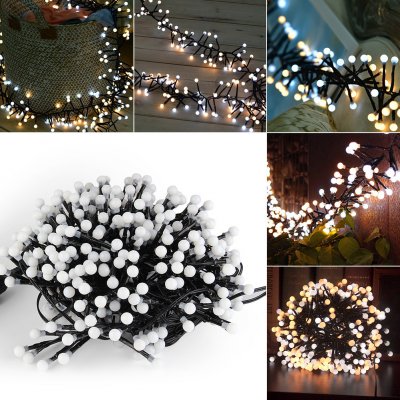 Topchances 3M 400 LED String Lights Vodotěsná dekorativní světla LED String Light Beautiful Deco pro Vánoce svatbu domov zahradu balkon terasu teplá bílá – Zbozi.Blesk.cz