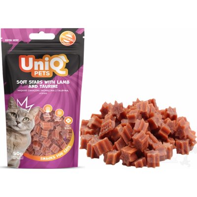 Uniq pets jehněčí masové hvězdičky s taurinem 50 g – Zbozi.Blesk.cz