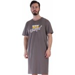 1P1660 pivní víkend pánská noční košile kr.rukáv hnědošedá – Zboží Dáma