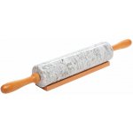 Pronett XJ5842 Mramorový váleček na těsto s podložkou 40 cm – Zboží Dáma