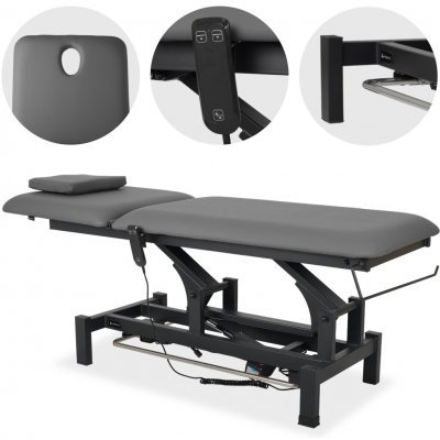 Habys Masážní stůl Fortis 2 ERGO s nožním ovládáním, šedý K722 – Sleviste.cz