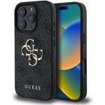 Guess PU 4G Metal Logo Zadní pro iPhone 16 Pro Grey – Zboží Mobilmania