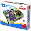 Dřevěná hračka Dino Toys Kubus Mickey a Minnie 12 kostek