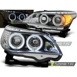 Tuning-Tec Přední čirá světla BMW 5 E60 + E61 (2003 - 2007) - chromované - Angel Eyes – Hledejceny.cz