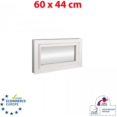 Okna Hned Plastové okno 60x44 cm (600x440 mm) bílé sklopné – HobbyKompas.cz