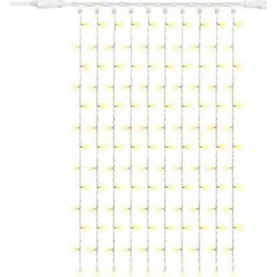 Easy Fix LED světelný závěs venkovní 100 × 150 cm, teple bílá, 150 diod, bílý kabel IP67, prodlužovací – Hledejceny.cz