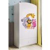 Šatní skříň Kocot kids Babydreams 90 cm ZOO bílá