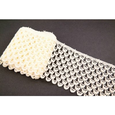 Vzdušná krajka - smetanová - šířka 8 cm – Zboží Dáma Vzdušná krajka - smetanová - šířka 8 cm – Zboží Dáma