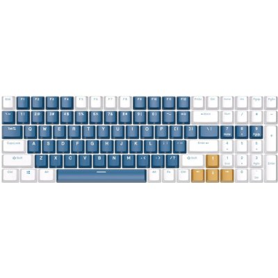 Royal Kludge RK-1103 Double Shot Keycaps bílá/modrá/žlutá 115 Keys – Zboží Živě