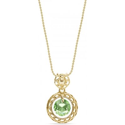 Spark zelený se Swarovski Elements Circle Ajour Gold NAG64308PE Peridot – Hledejceny.cz