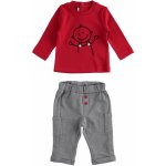 Set triko s dlouhým rukávem a kalhoty črveno-šedá chlapec Minibanda