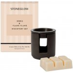 Stoneglow aroma lampa + vonný vosk Orris Ylang Ylang 75 g černá barva keramika – Zboží Dáma